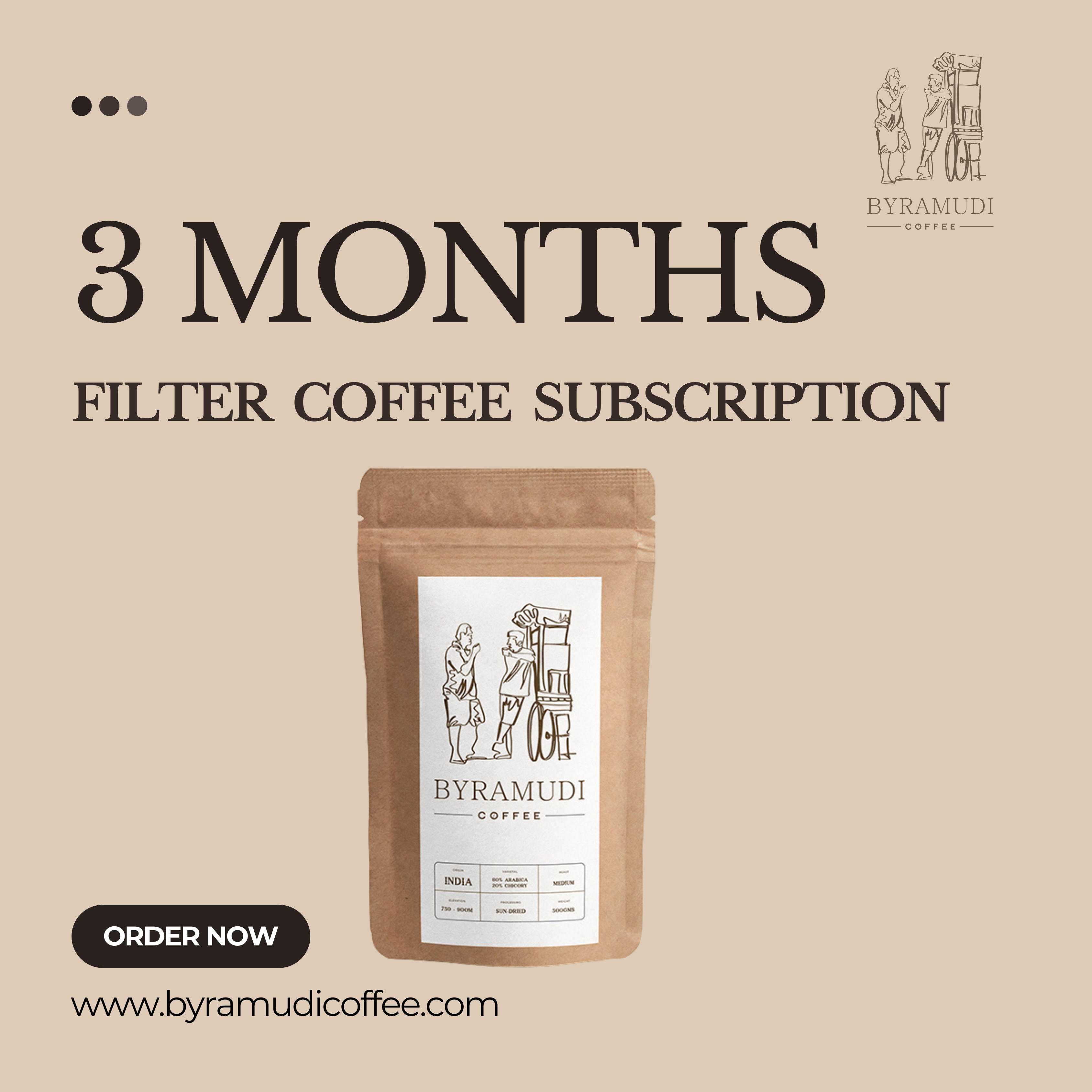 Coffee Reserve – 3 Months of Filter Coffee Blend